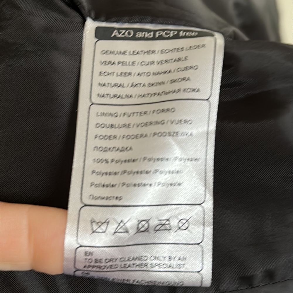 Cigno Nero 100% Leather Black Notched Lapel Jacket 40 - Picture 9 of 12